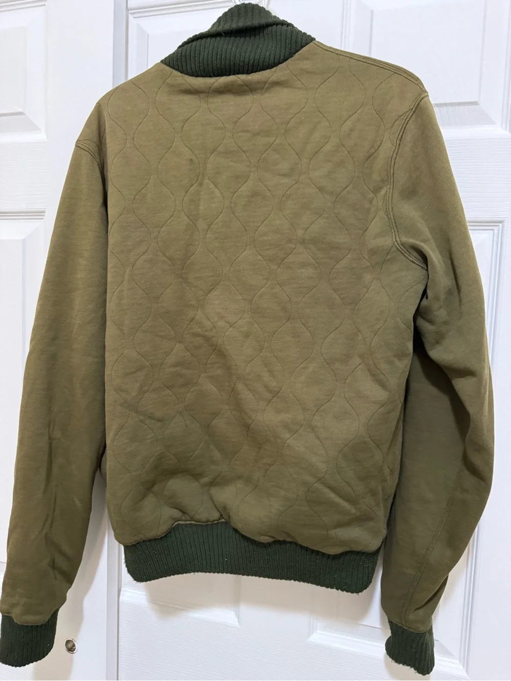 Lucky Brand Olive Green Jacket with Red Accent Stitching